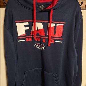 Colosseum Navy and Red FAU Owls Men's Hoodie XXL